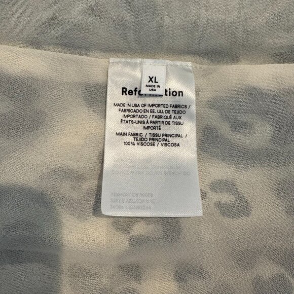 NEW Reformation Melba Wrap Dress Snow Leopard XL Long Sleeve Midi Quiet Luxury - Picture 14 of 16